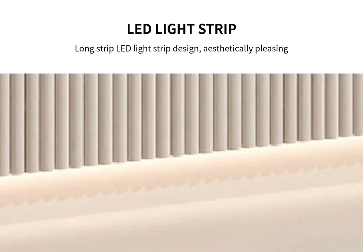 L-Shaped Reception Desk with LED Lighting, Lumbar Support & Transaction Counter for Retail — Detail image 3