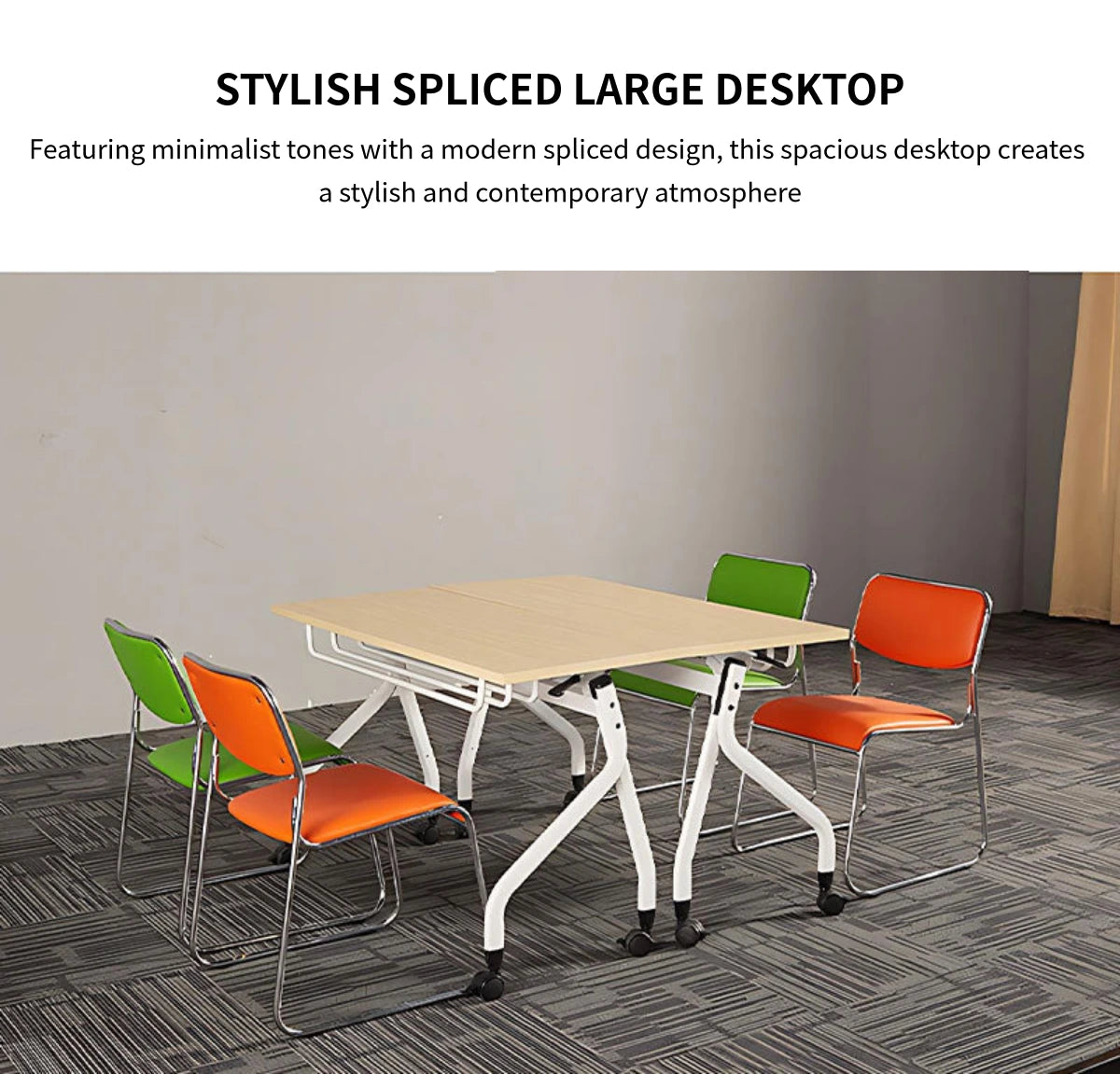 Modern Conference Table 47-71 in Wide (3.9-5.9 ft) with Portable for Meeting Room — Detail image 3