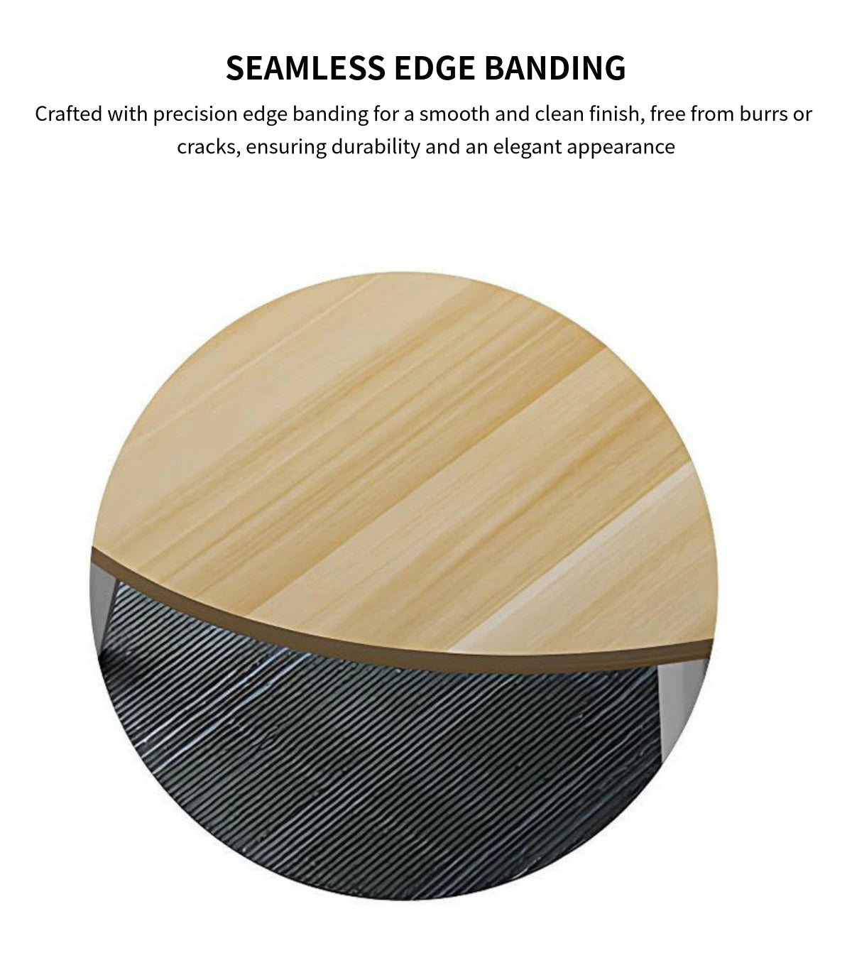 Oval Conference Table with Cable Management, Solid Wood & Lumbar Support for Meeting Room — Detail image 6