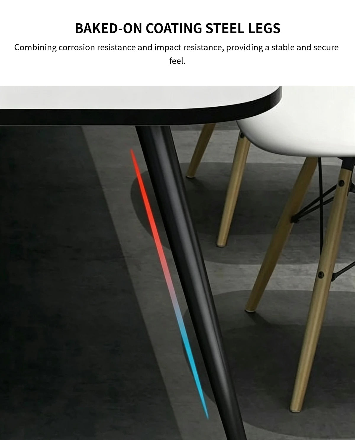 Curved Conference Table with Cable Management & Lumbar Support for Meeting Room — Detail image 5