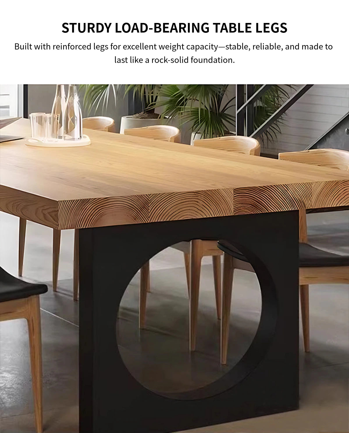 Curved Conference Table 55-98 in Wide (4.6-8.2 ft) with Solid Wood & Lumbar Support — Detail image 5