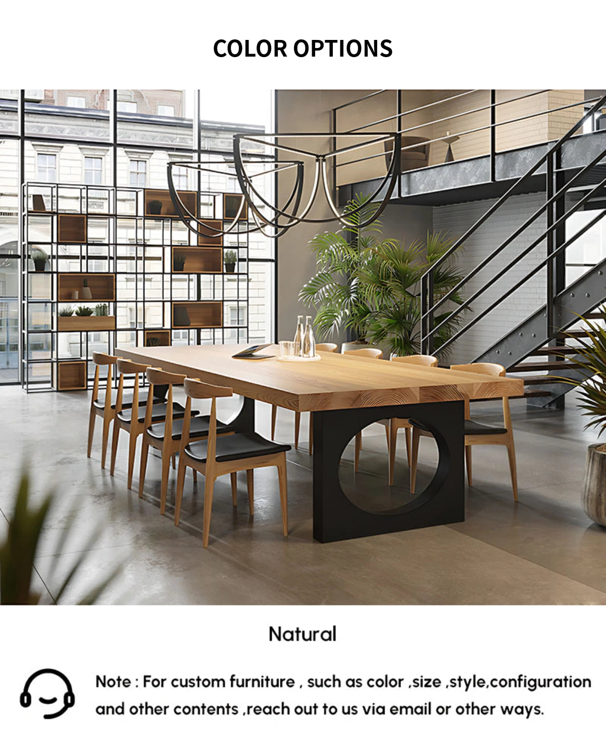 Curved Conference Table 55-98 in Wide (4.6-8.2 ft) with Solid Wood & Lumbar Support — Detail image 7