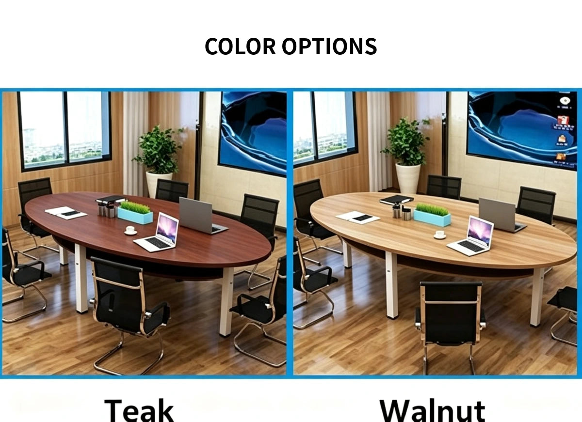 Oval Conference Table 47-94 in Wide (3.9-7.8 ft) with Lumbar Support for Meeting Room — Detail image 8
