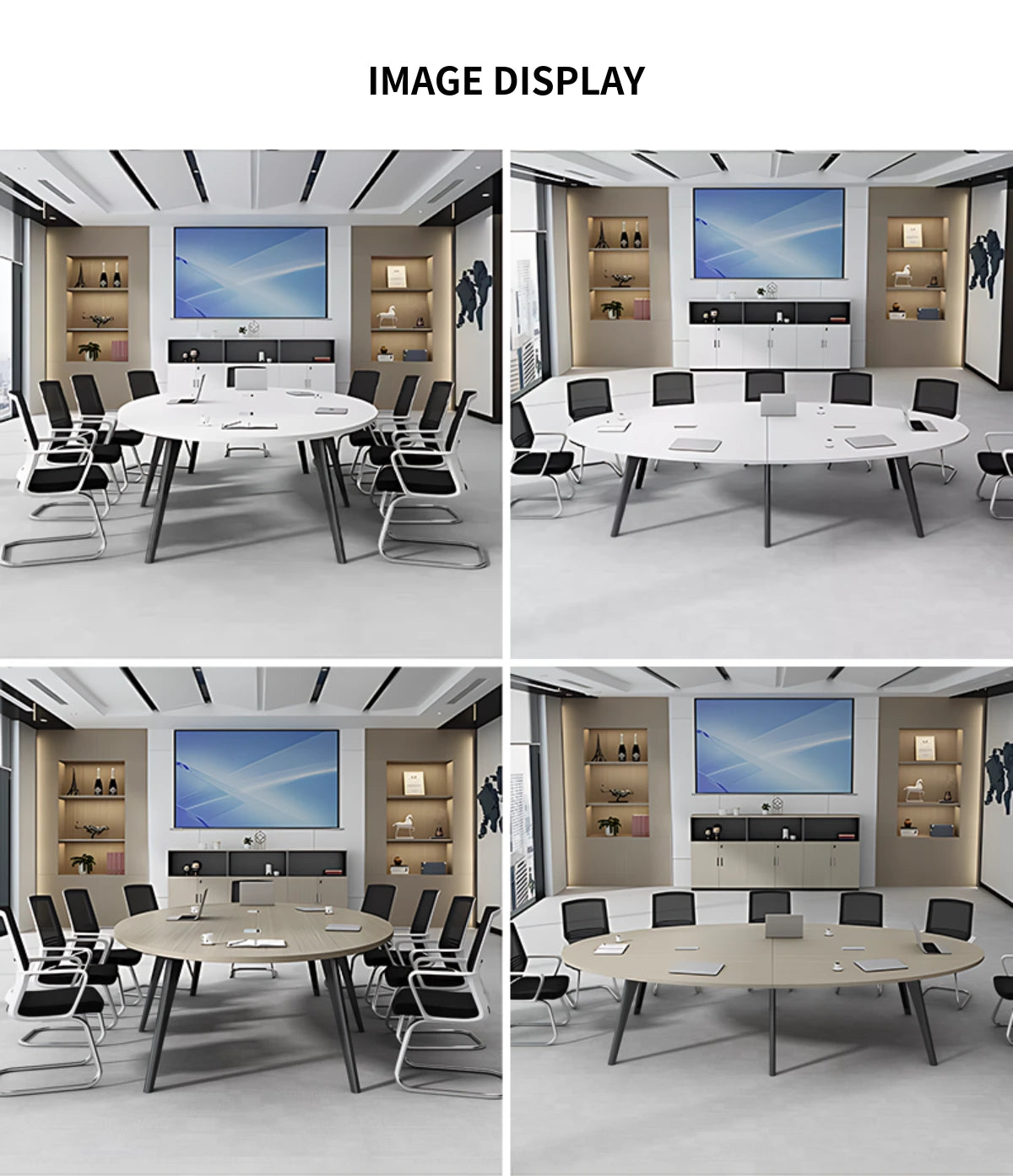 Oval Conference Table with Cable Management & Lumbar Support for Meeting Room — Detail image 8
