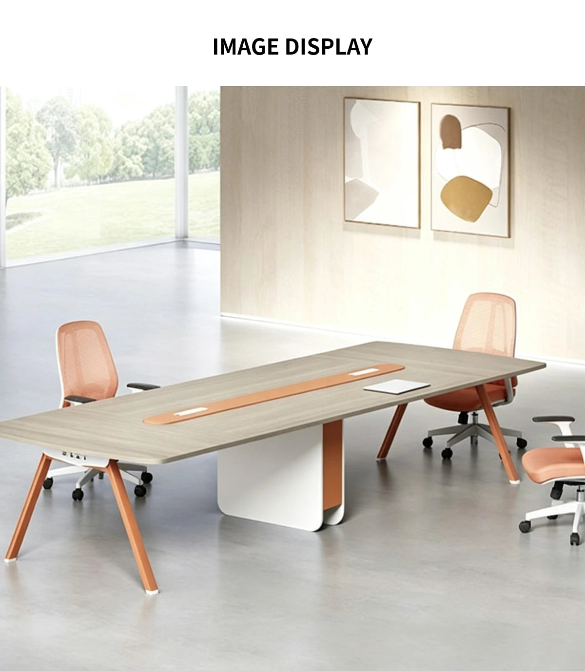 Rectangular Conference Table 71-165 in Wide (5.9-13.8 ft) with Lumbar Support — Detail image 6