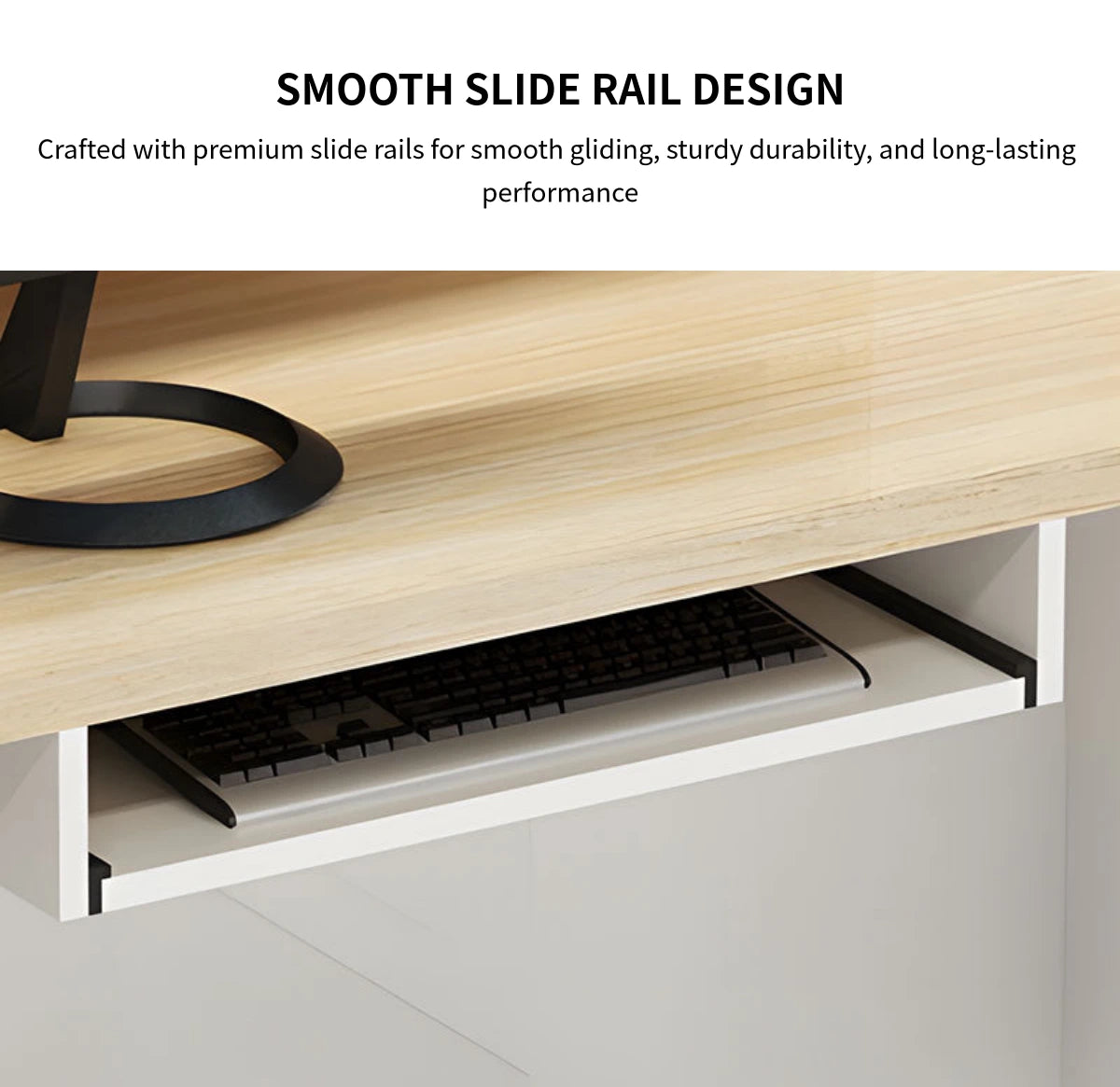 L-Shaped Reception Desk 55-118 in Wide with Lockable & File Drawers for Retail — Detail image 5