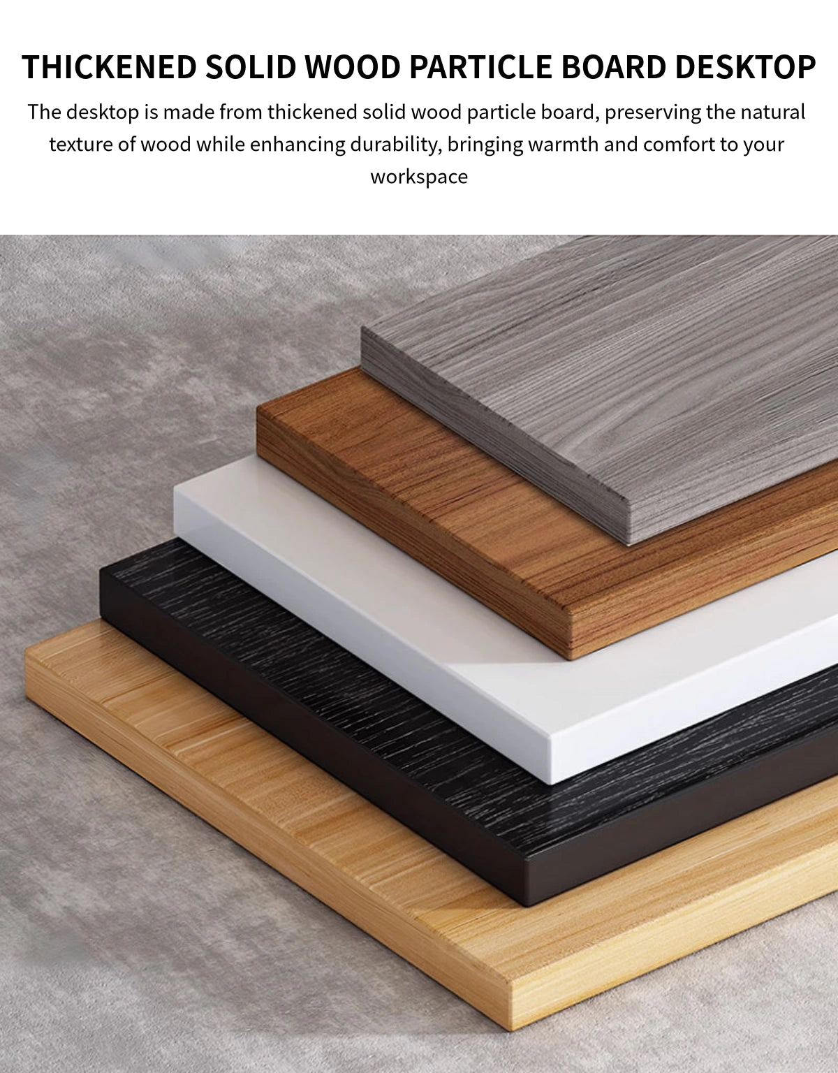 Modern Executive Desk with Curved, Cable Management & Side Storage for Home Office — Detail image 2