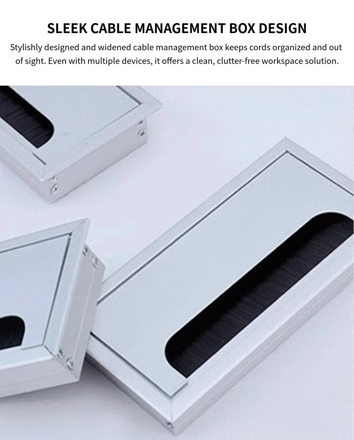 L-Shaped Executive Desk with Cable Management, Side Storage & Lumbar Support — Detail image 4