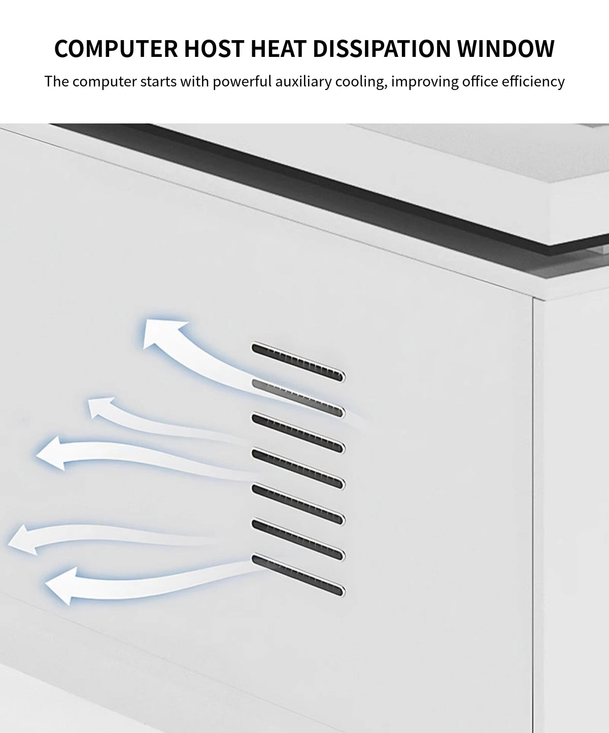 Modern Executive Desk with Cable Management, Side Storage & Lockable for Home Office — Detail image 6
