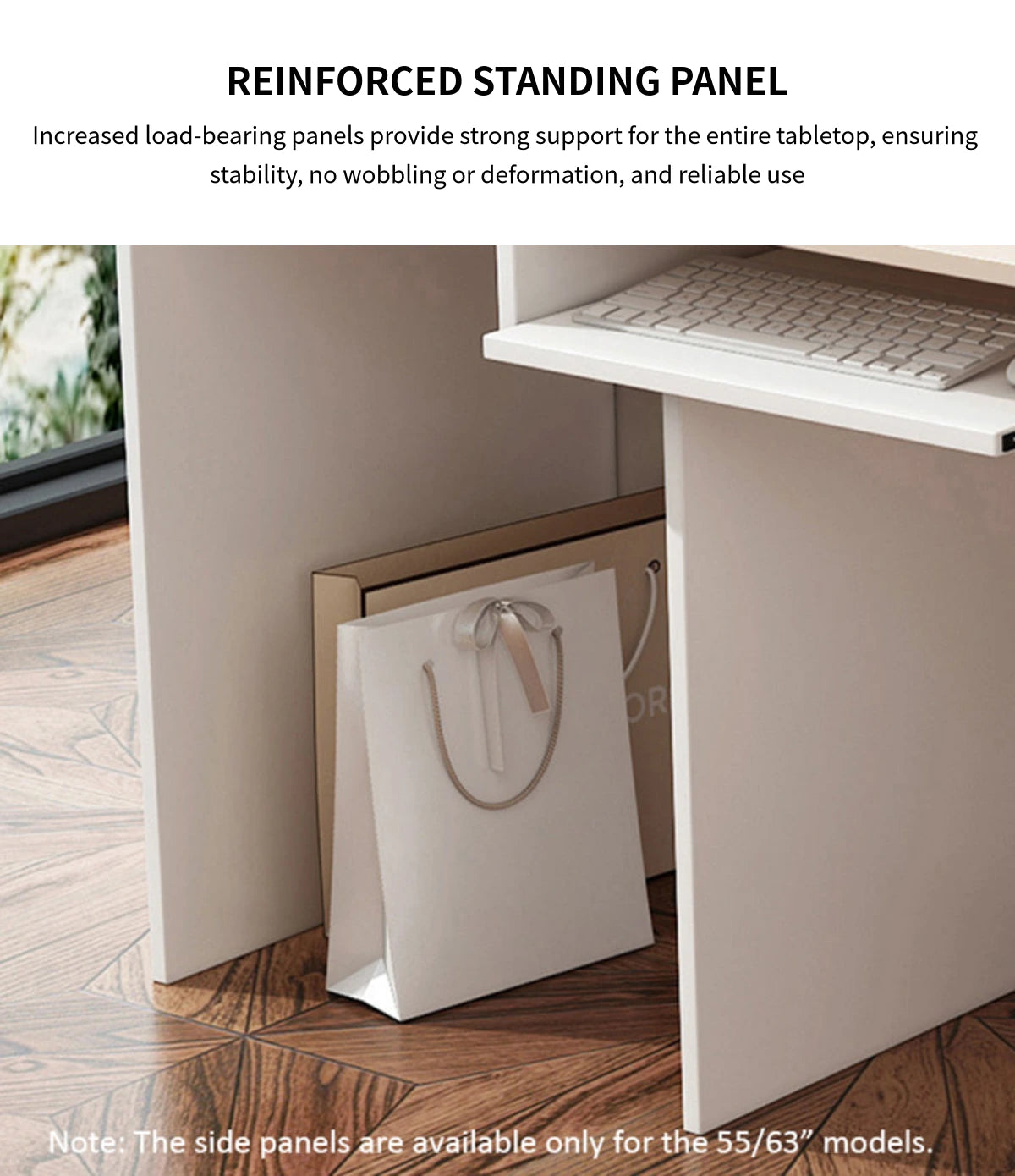 Retail Reception Desk 39-63 in Wide with Keyboard Tray, File Drawers & Transaction Counter — Detail image 7
