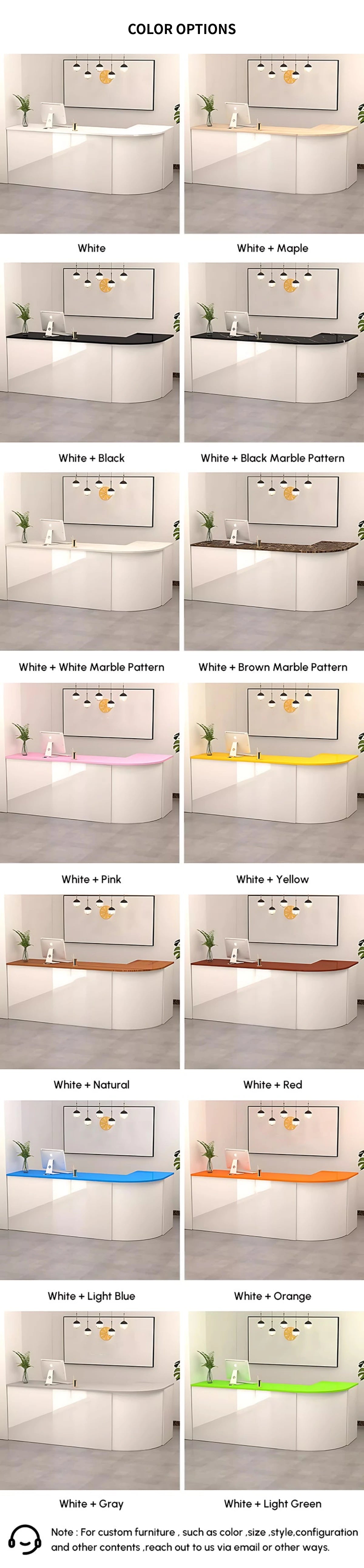 L-Shaped Reception Desk 79-142 in Wide with Keyboard Tray, Lockable & Lumbar Support — Detail image 11