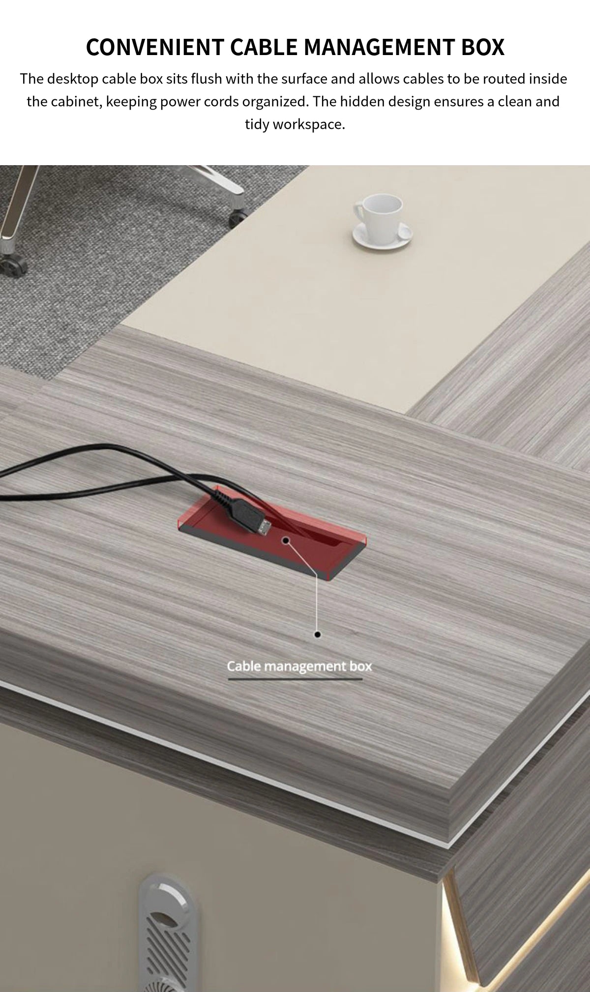 Customizable Luxury Durable Executive Desk For Managers And Leaders — Detail image 5