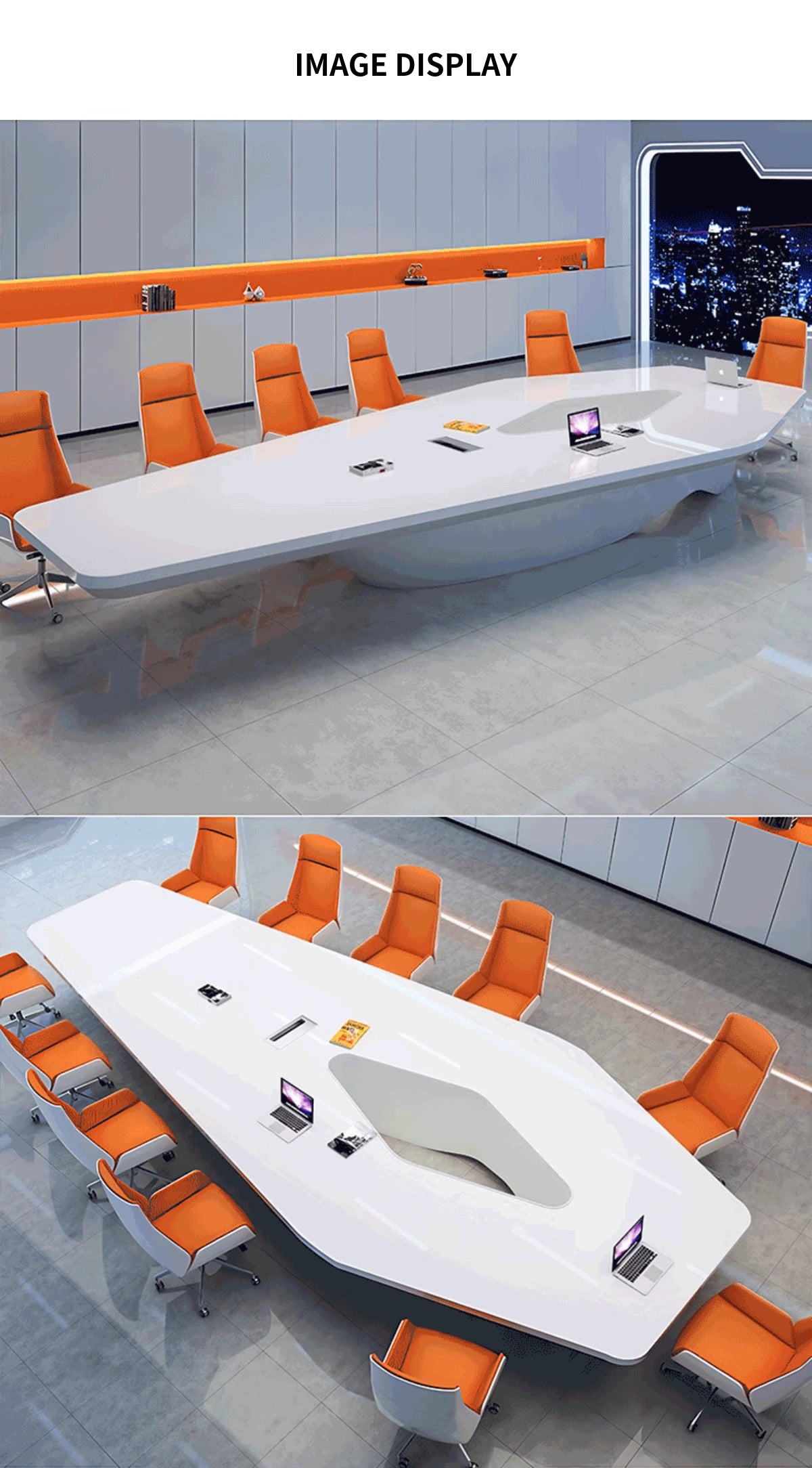 Modern Conference Table 23-236 in Wide (1.9-19.7 ft) for Meeting Room — Detail image 6
