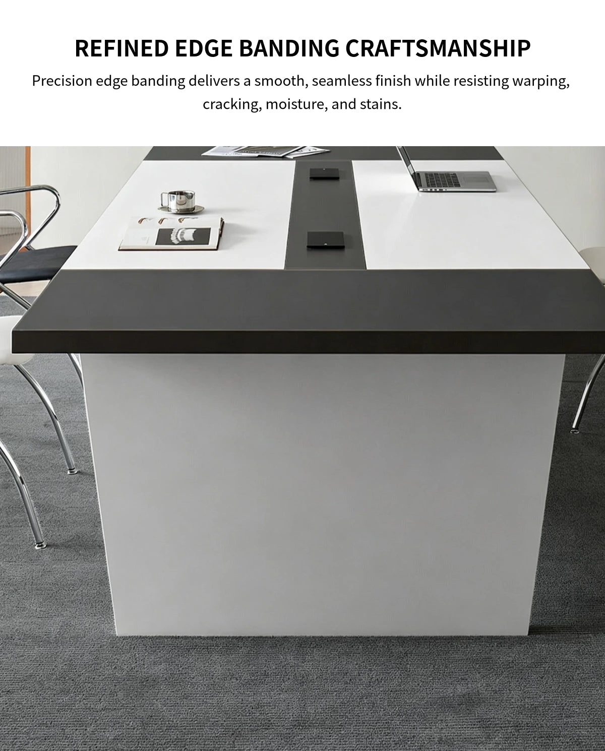 Modern Conference Table with Dual-Tone, Cable Management & Lumbar Support for Meeting Room — Detail image 5