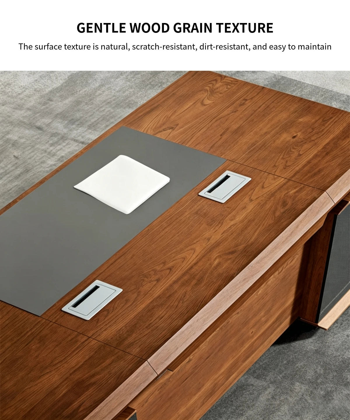 Modern Executive Desk 28-142 in Wide with Walnut for Home Office — Detail image 2