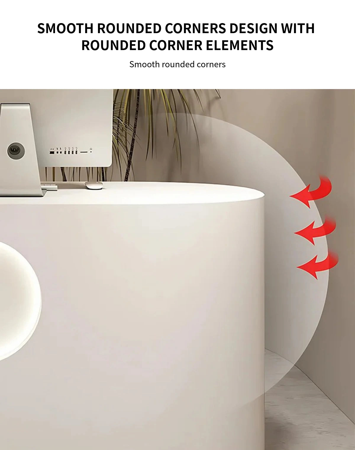 Customizable Luxury Durable Front Desk with LED Strip — Detail image 5