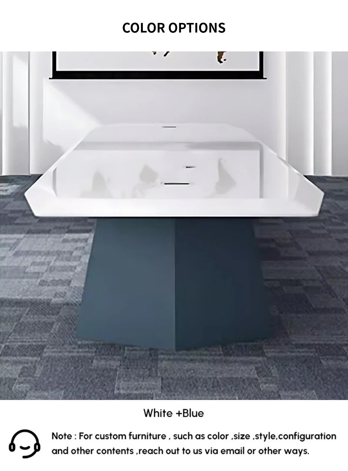 Rectangular Conference Table 42-197 in Wide (3.5-16.4 ft) with Cable Management — Detail image 8
