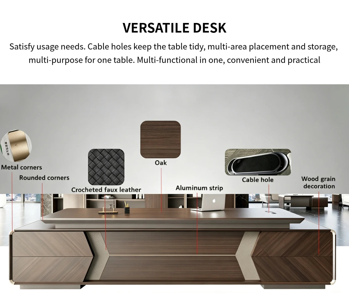 Customizable Luxury Durable Professional Executive Desk — Detail image 4