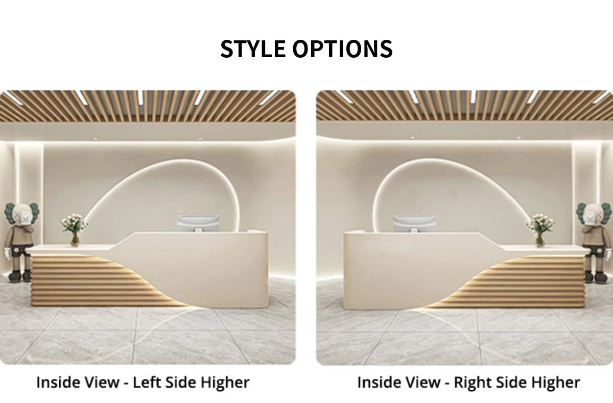 Curved Reception Desk 47-134 in Wide for Salon — Detail image 9