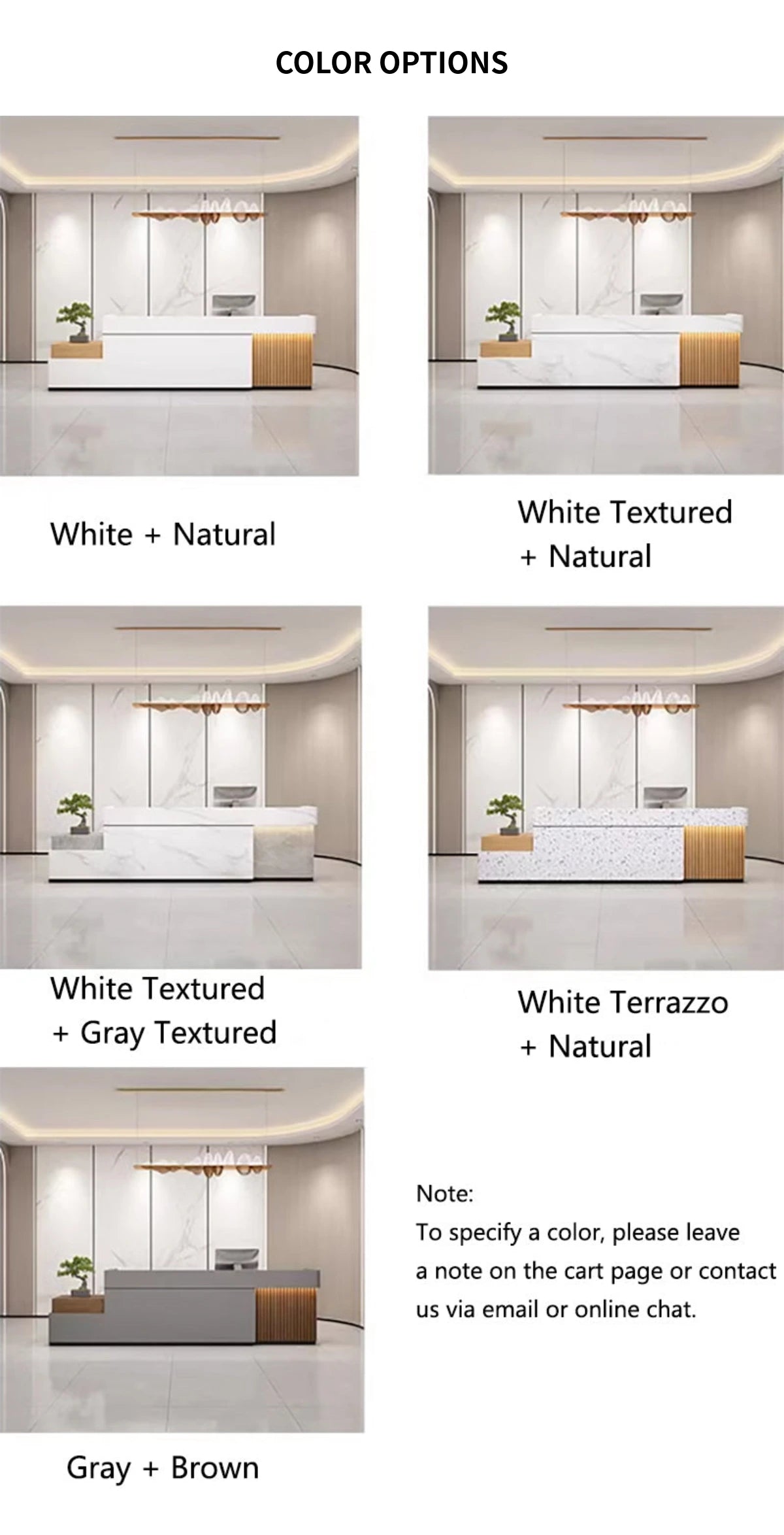 Retail Reception Desk 47-150 in Wide with File Drawers & LED Lighting for Retail — Detail image 10