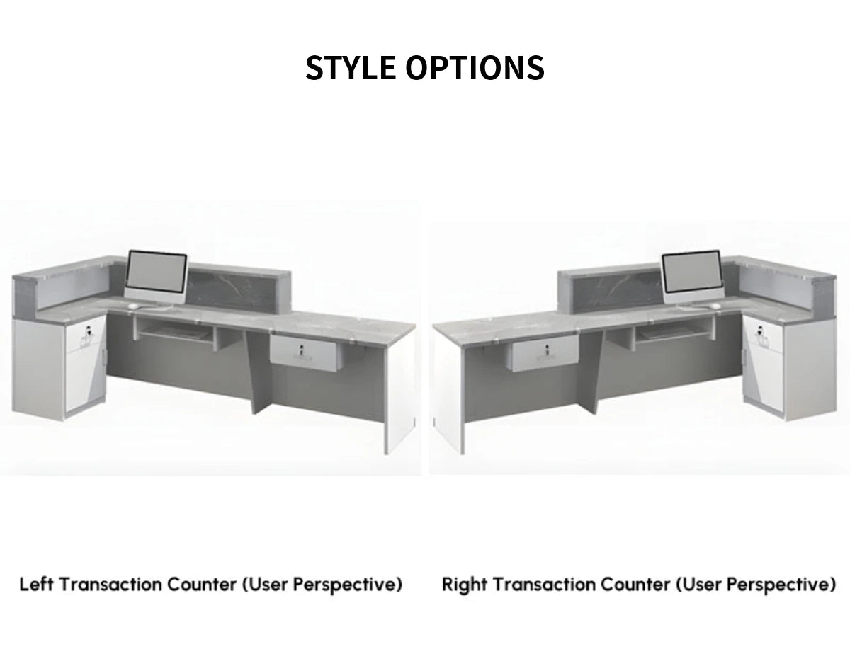 Retail Reception Desk 39-118 in Wide with Keyboard Tray, Lockable & File Drawers — Detail image 11