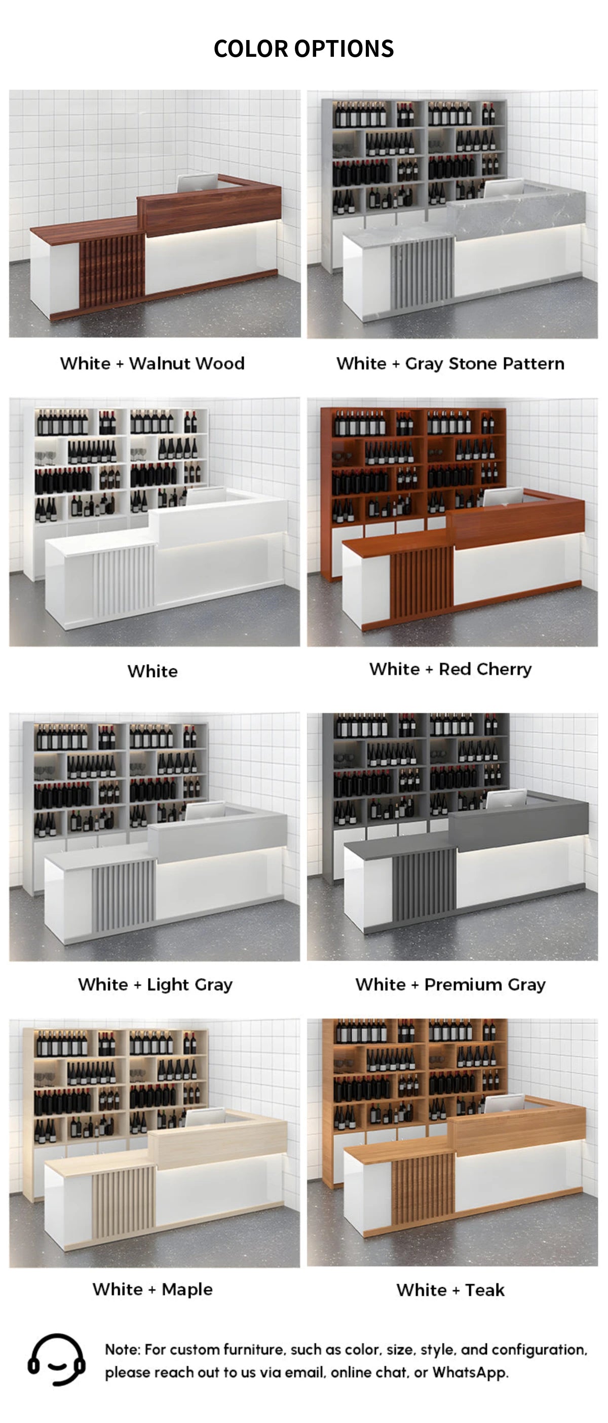 Retail Reception Desk 39-118 in Wide with Keyboard Tray, Lockable & File Drawers — Detail image 12