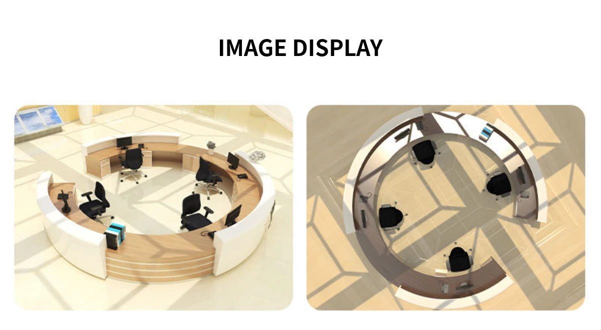 Curved Reception Desk 39-118 in Wide for Clinic — Detail image 5