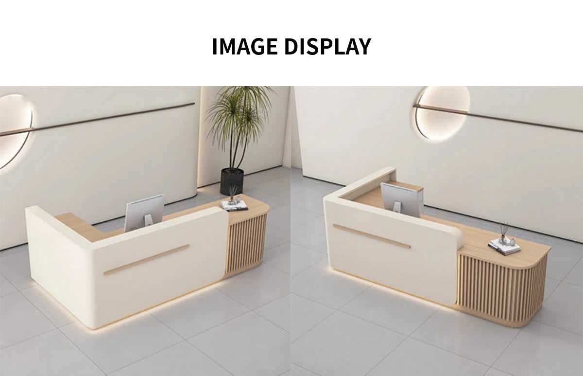 Salon Reception Desk 39-118 in Wide with Keyboard Tray, Lockable & File Drawers for Salon — Detail image 6