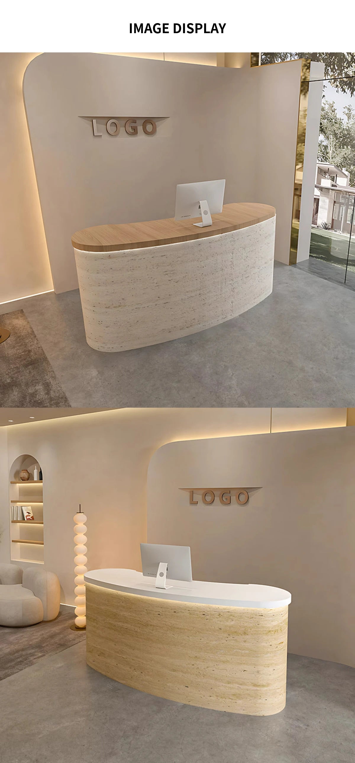 Curved Reception Desk for Salon — Detail image 7