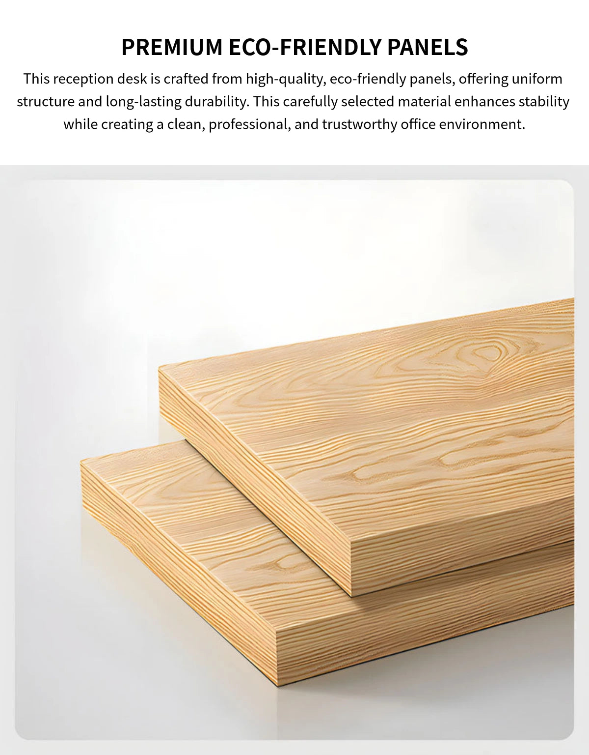 Salon Reception Desk 31-157 in Wide with Dual-Tone, LED Lighting & Keyboard Tray for Salon — Detail image 2