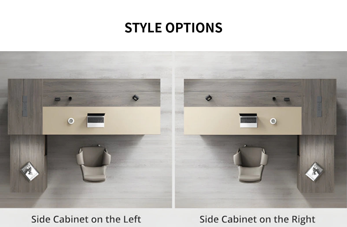 L-Shaped Executive Desk with Cable Management, Dual-Tone & Side Storage for Home Office — Detail image 11