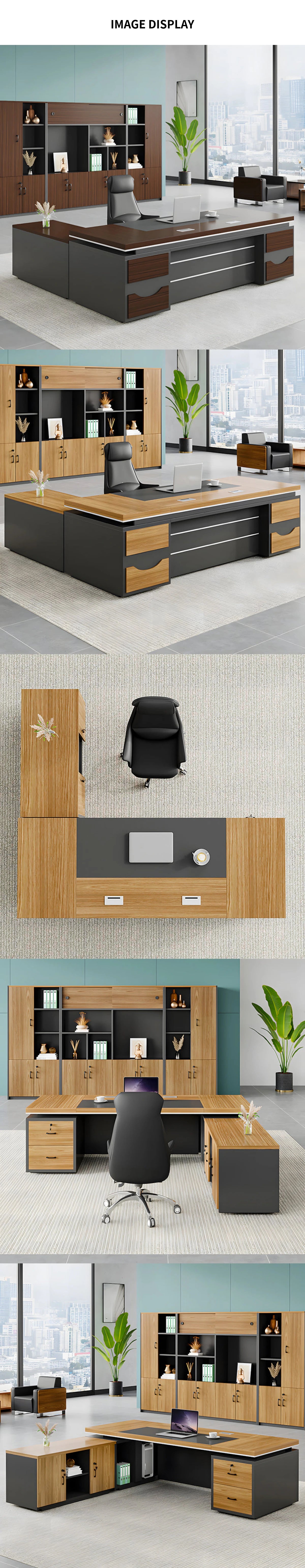 L-Shaped Executive Desk with Cable Management, Side Storage & Lumbar Support — Detail image 11