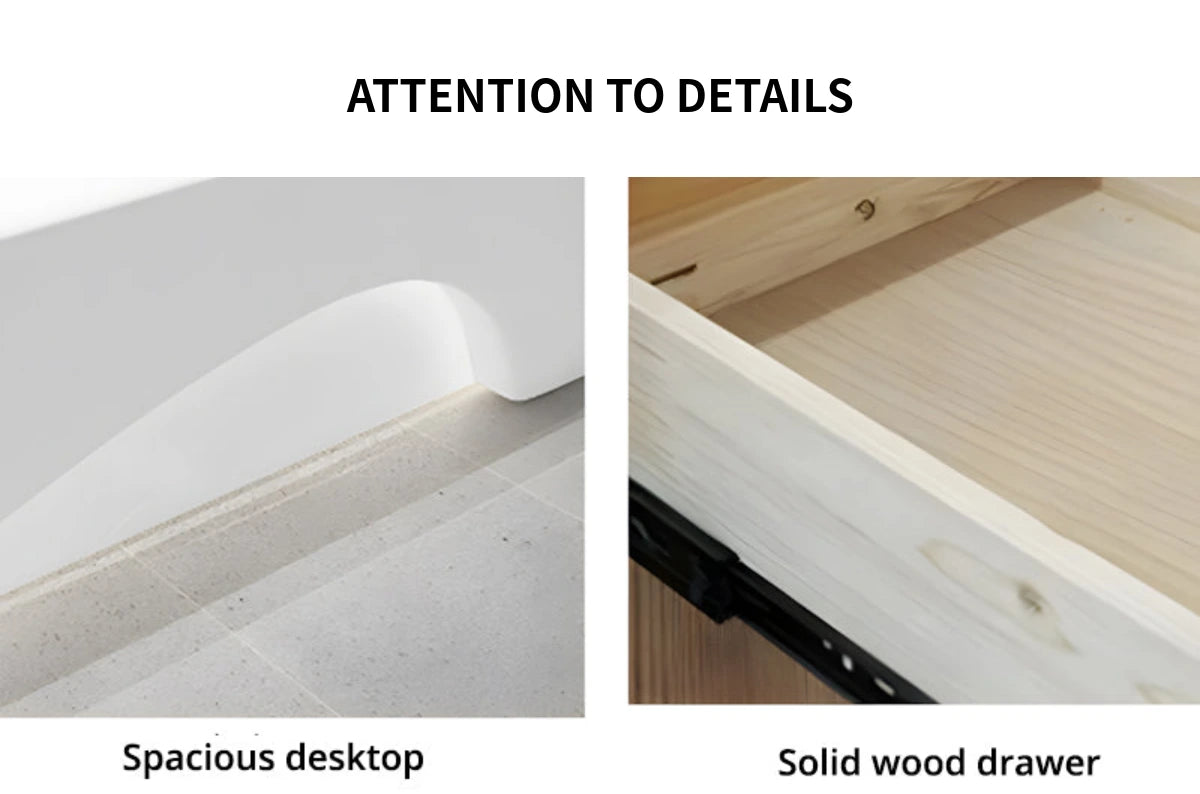 Curved Reception Desk 71-134 in Wide with Keyboard Tray, Lockable & File Drawers for Salon — Detail image 4