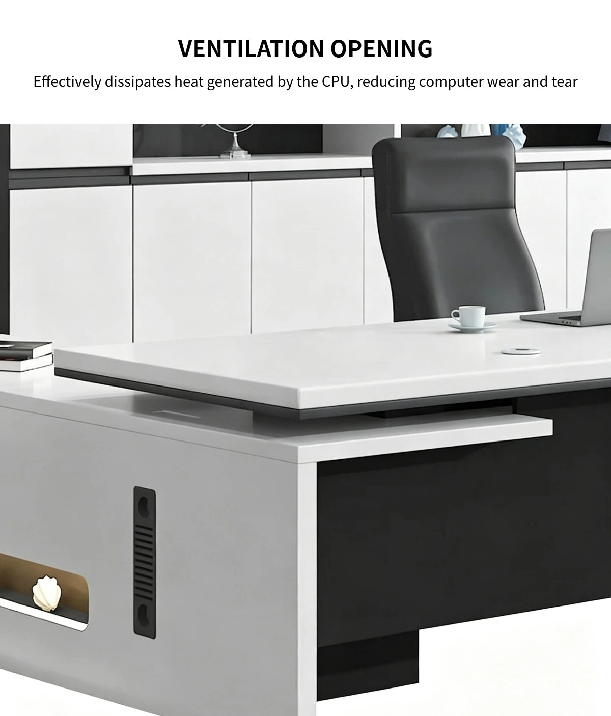 Customizable Luxury Durable Boss Desk And Chair Set — Detail image 4