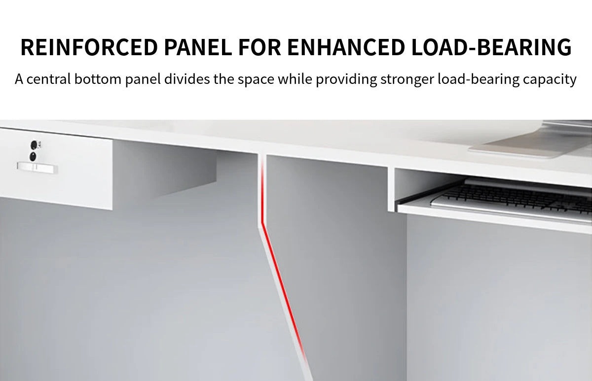 Salon Reception Desk 47-177 in Wide with Dual-Tone, Keyboard Tray & Lockable for Salon — Detail image 6