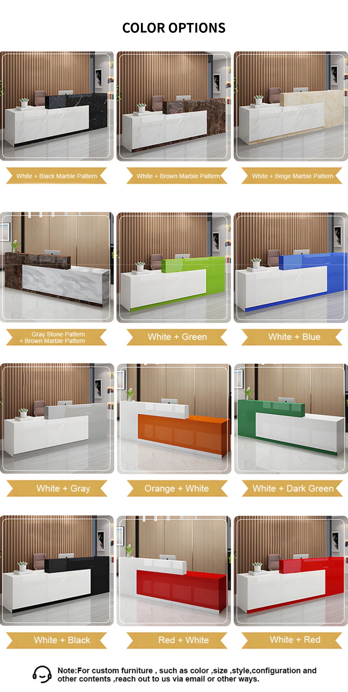 Salon Reception Desk 47-177 in Wide with Dual-Tone, Keyboard Tray & Lockable for Salon — Detail image 10