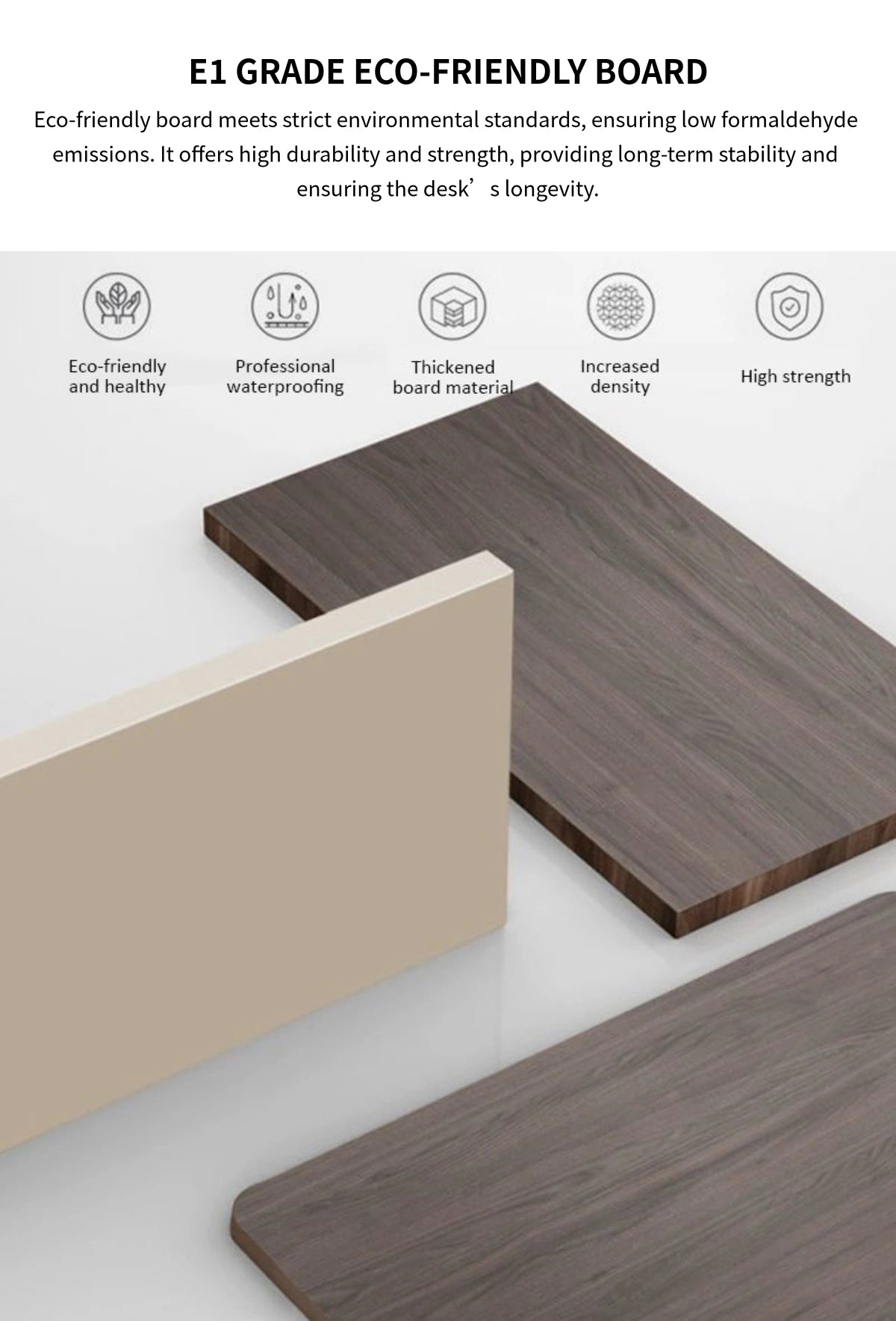 L-Shaped Executive Desk 63-126 in Wide with File Drawers & Side Storage for Home Office — Detail image 2