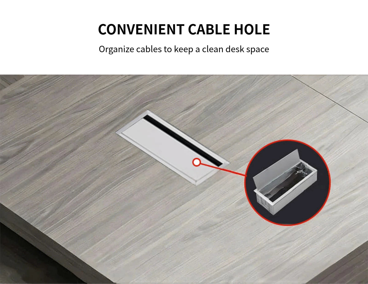 Modern Executive Desk 71-126 in Wide with Side Storage & Lockable for Home Office — Detail image 2