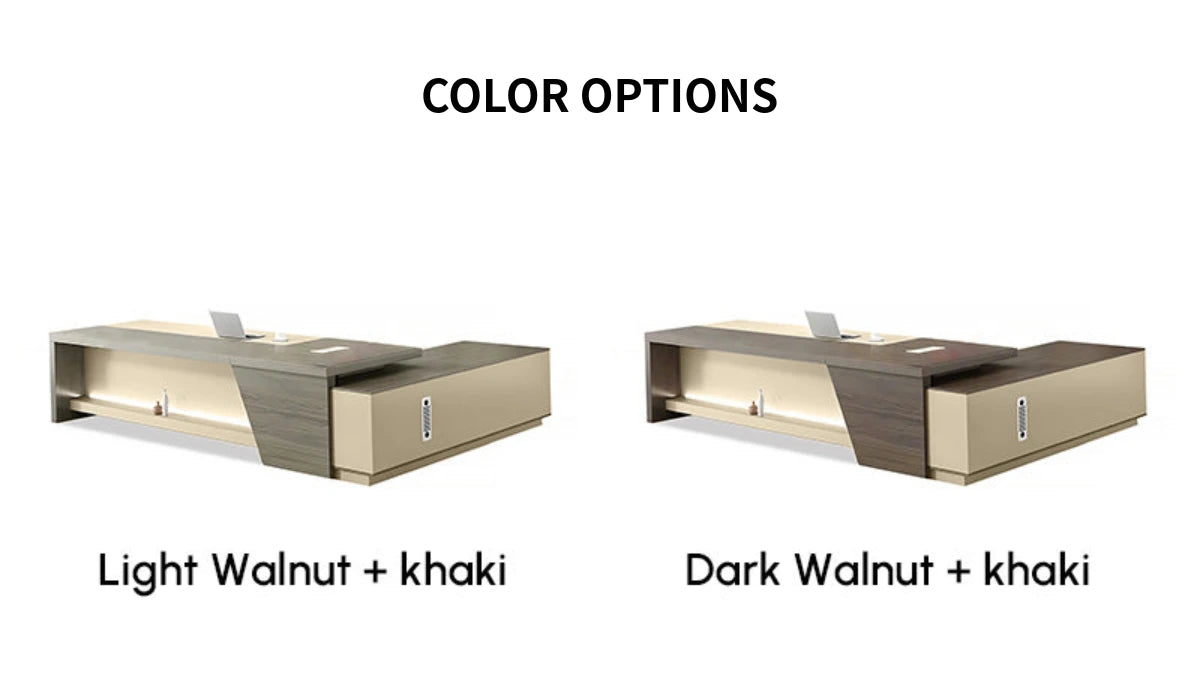 Modern Executive Desk 71-126 in Wide with Side Storage & Lockable for Home Office — Detail image 10
