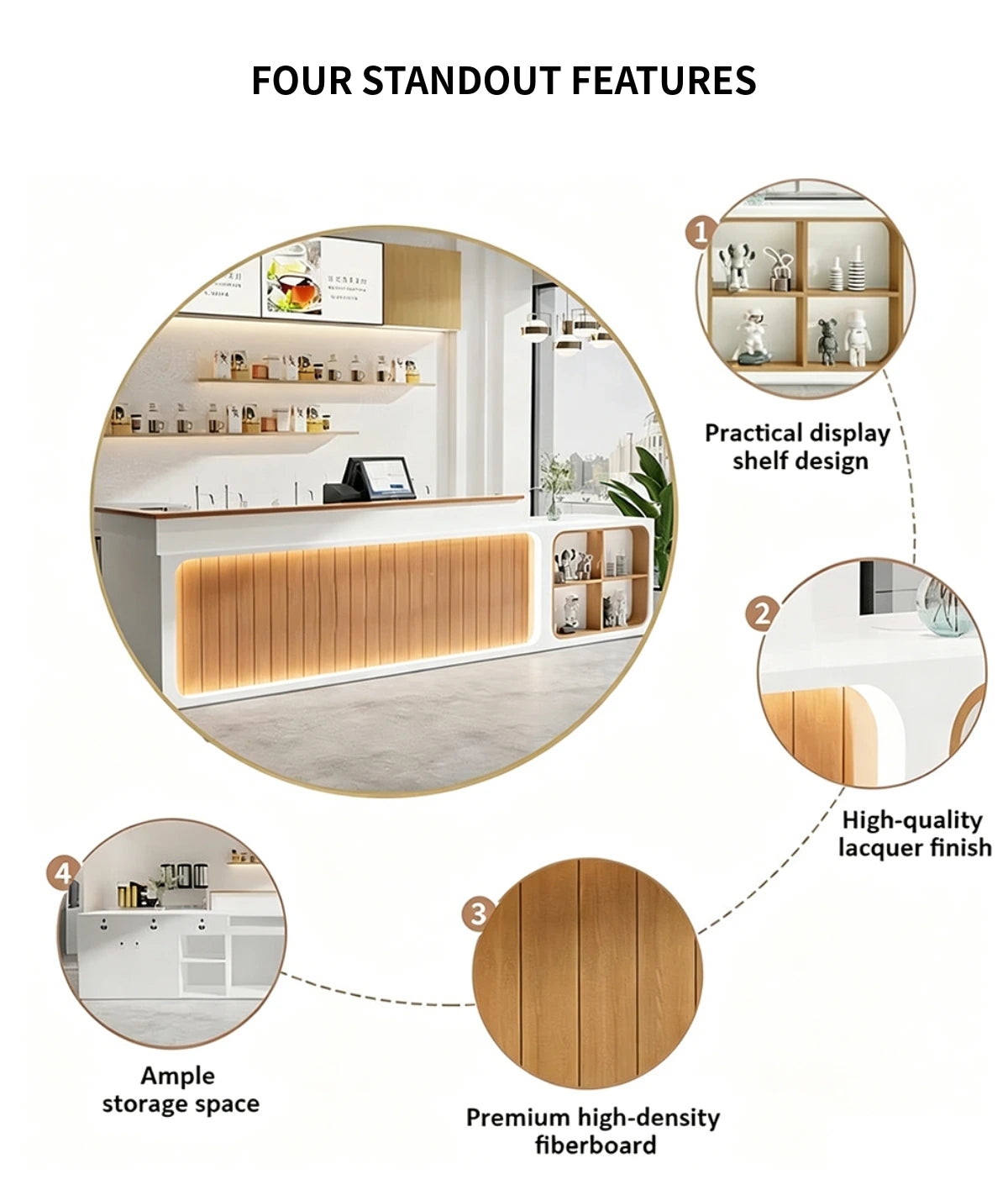 Retail Reception Desk 47-157 in Wide for Retail — Detail image 4