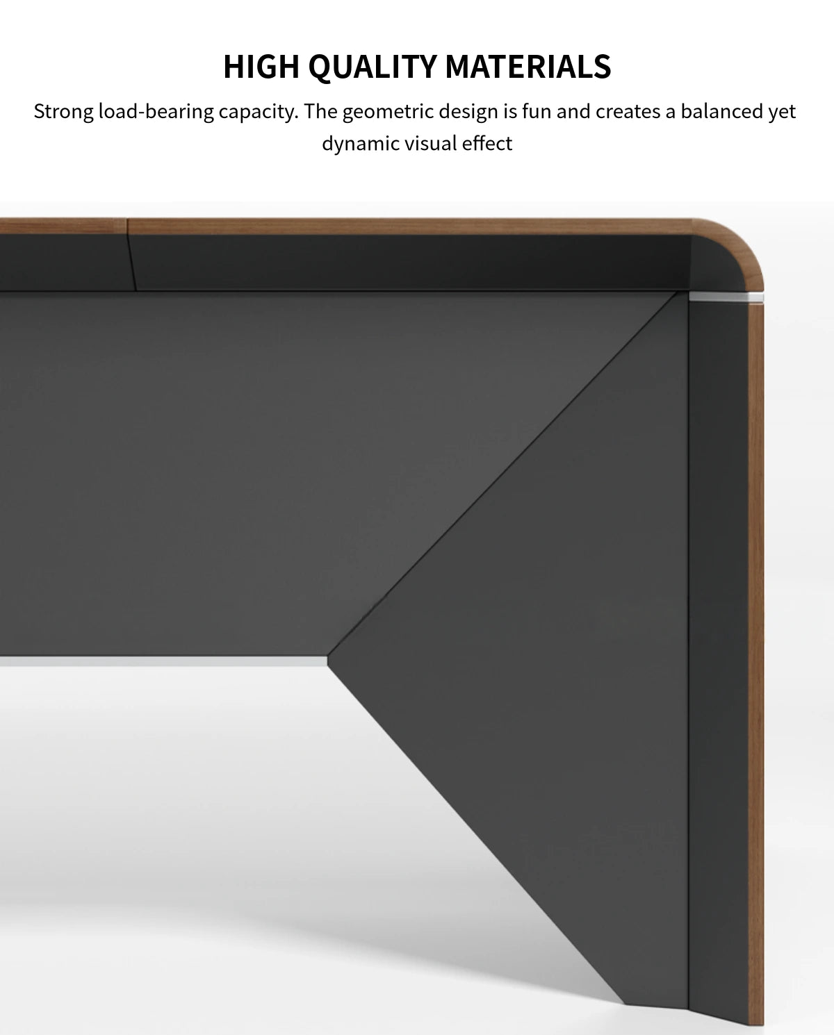 L-Shaped Executive Desk 94-142 in Wide with File Drawers & Lumbar Support for Home Office — Detail image 3