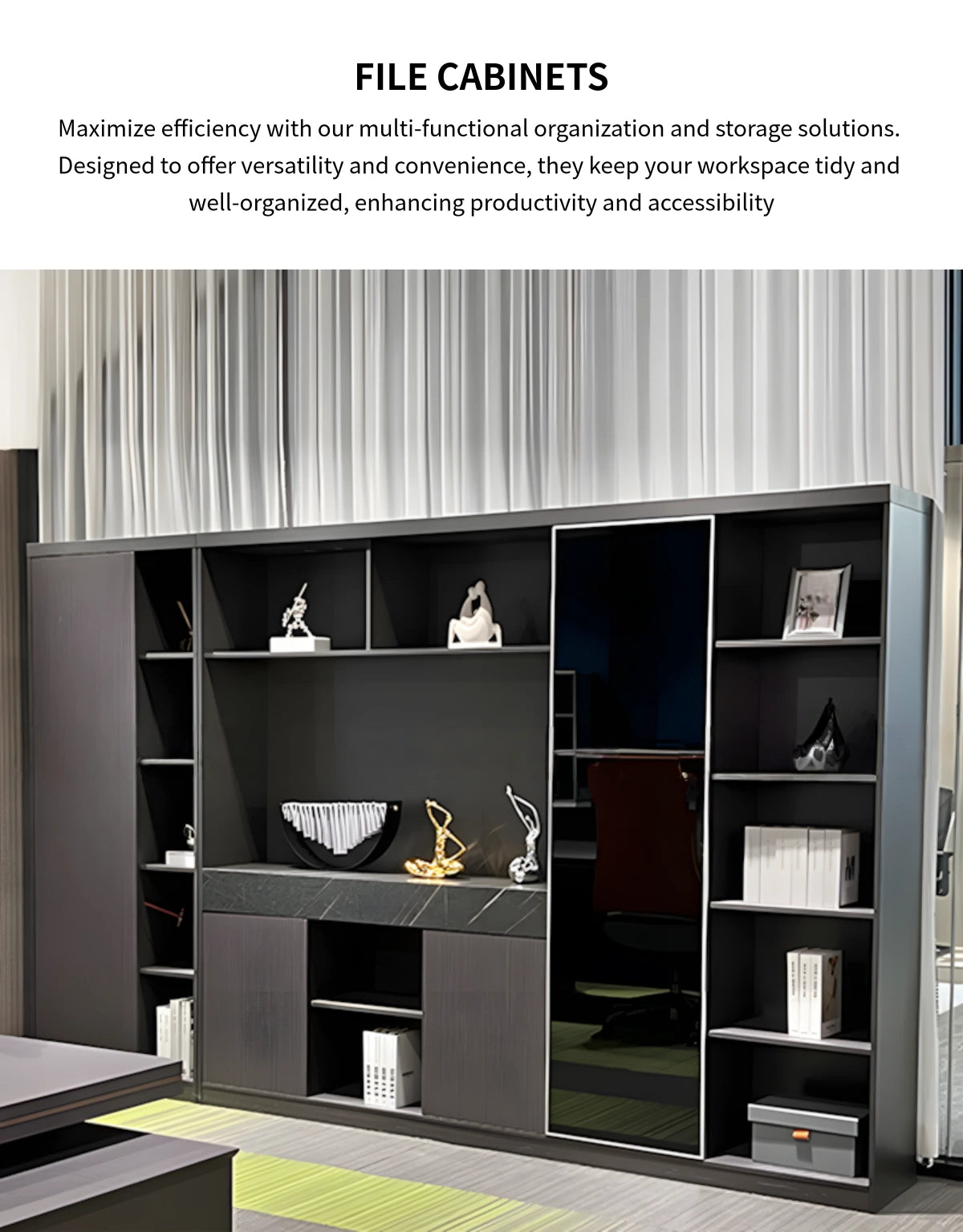 Modern Executive Desk 31-126 in Wide with Curved & Lumbar Support for Home Office — Detail image 10