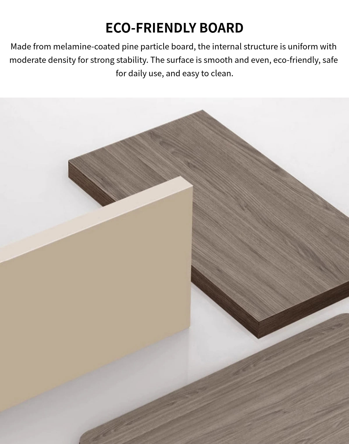 Modern Executive Desk with Curved, Cable Management & Side Storage for Home Office — Detail image 4