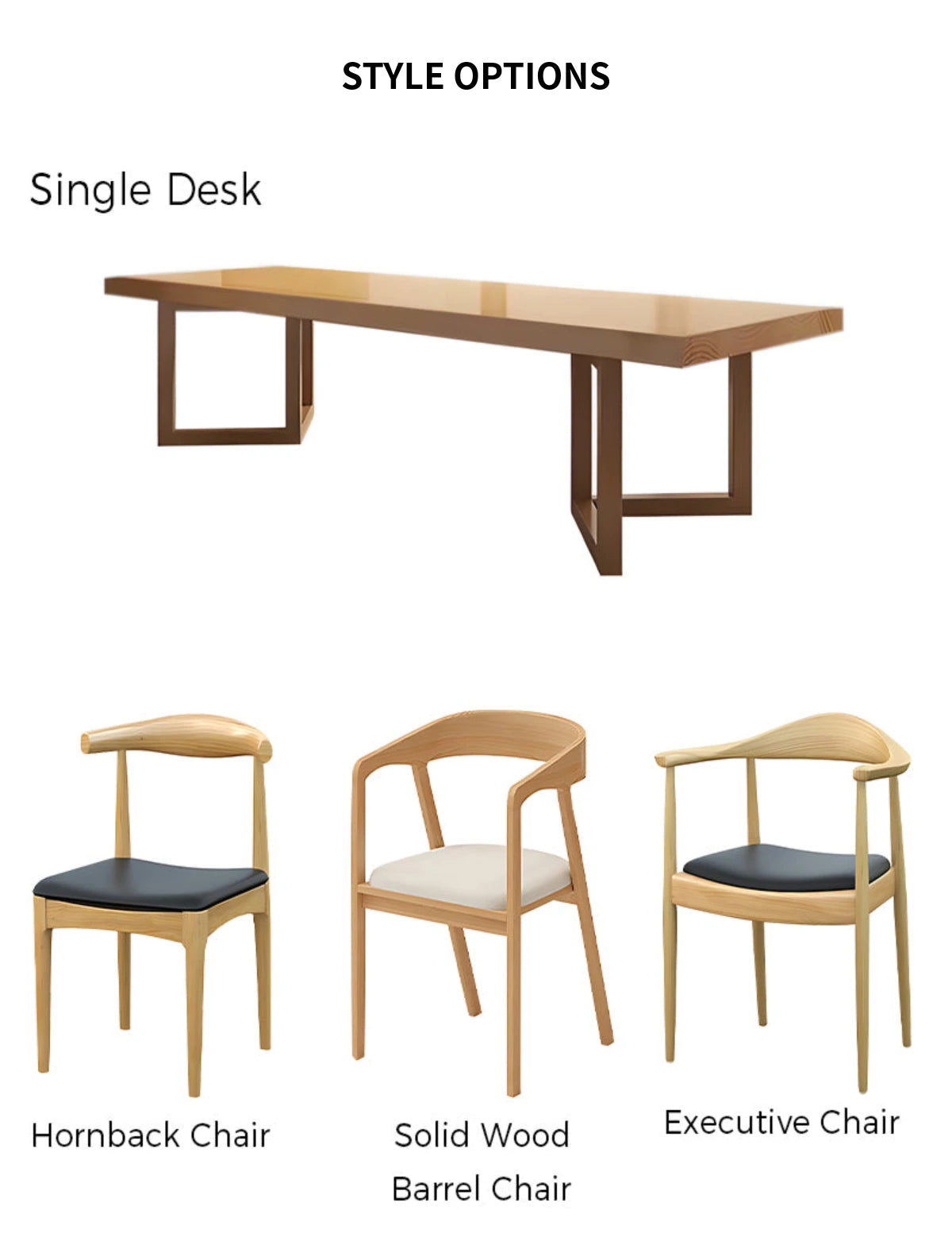 Modern Conference Table 63-142 in Wide (5.2-11.8 ft) with Solid Wood & Lumbar Support — Detail image 8