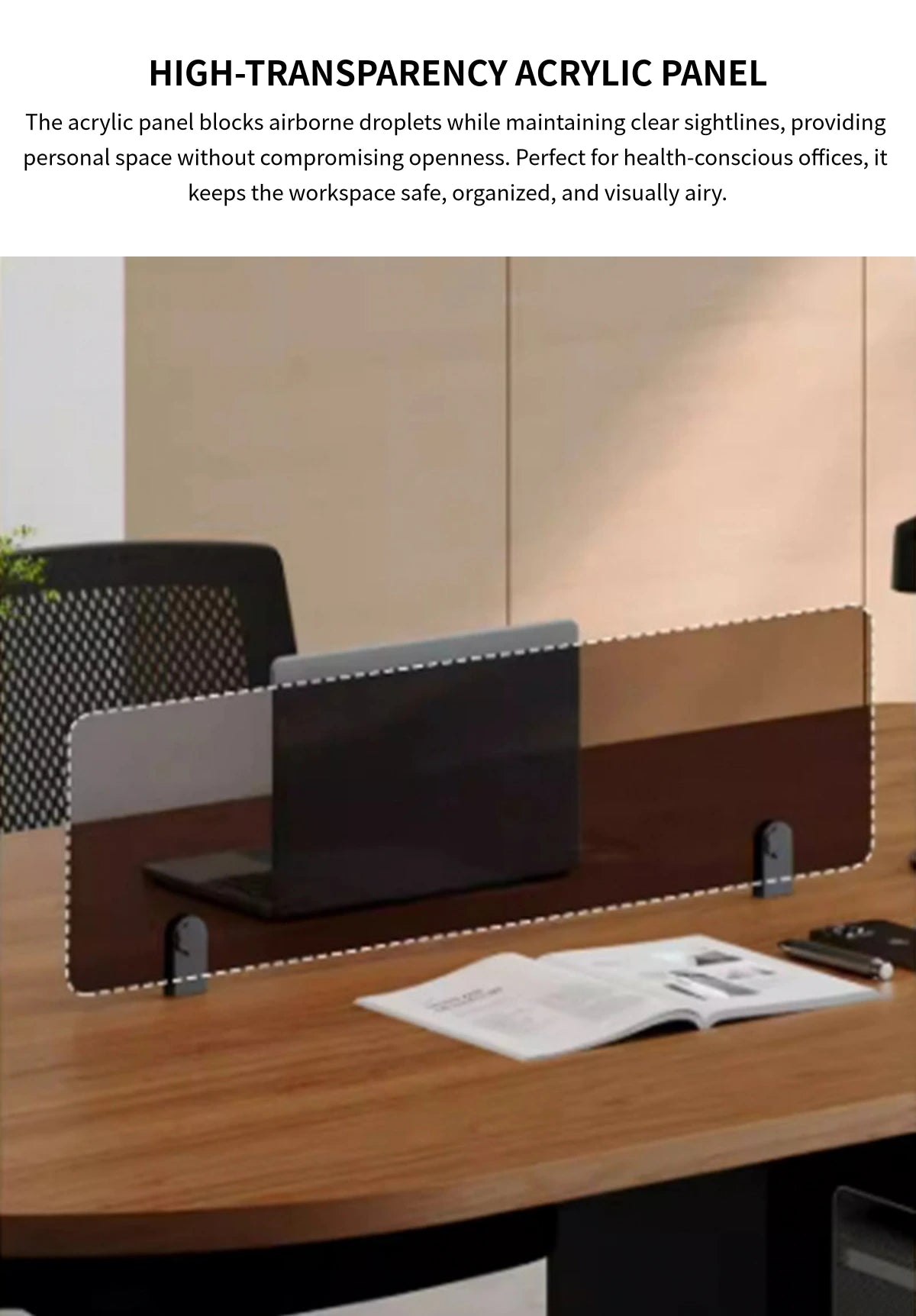 Round Office Desk with Built-In Outlets, Lockable & Solid Wood for Hom — Detail image 6