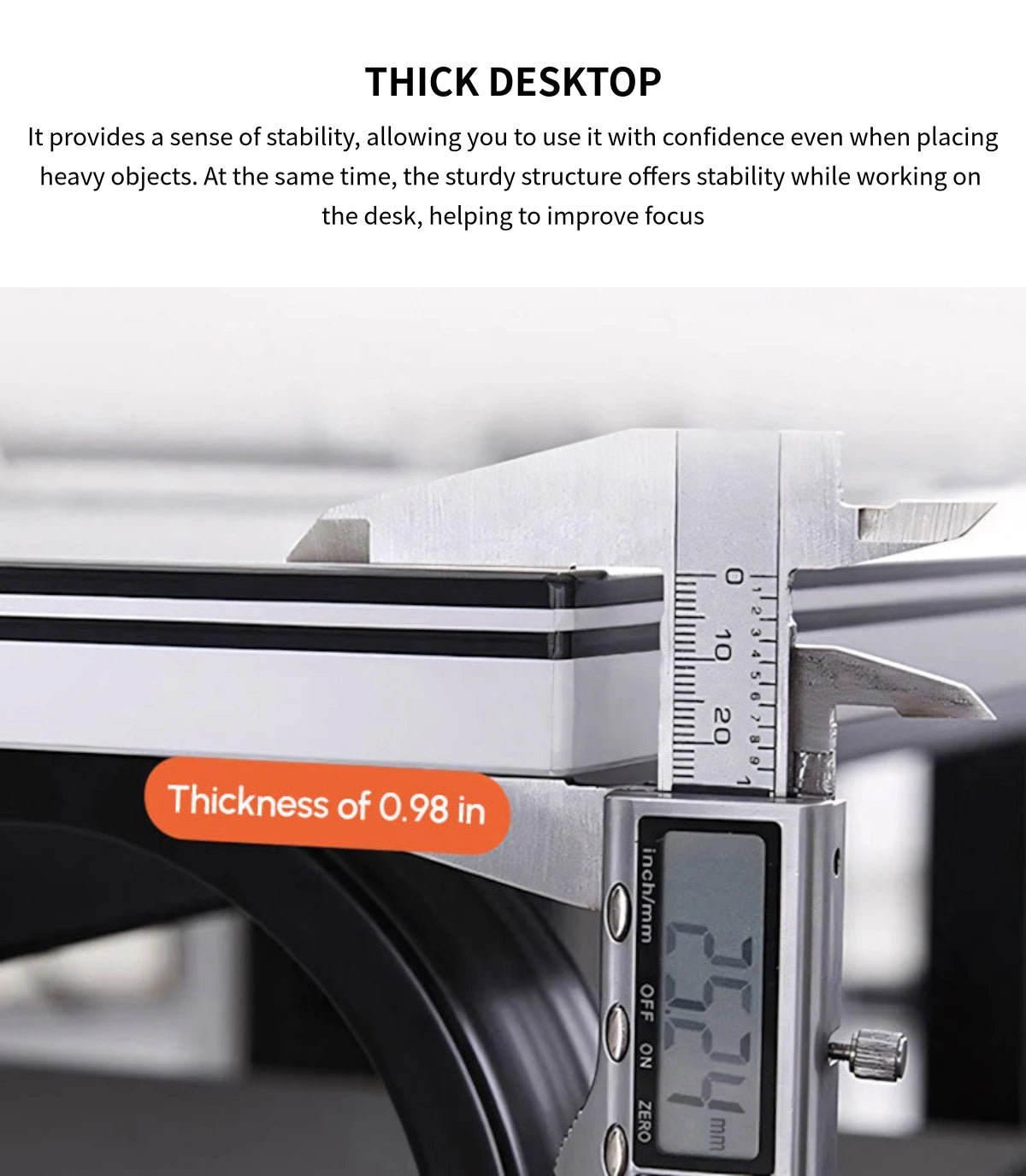 Curved Office Desk with Cable Management, File Drawers & Portable for Home Office — Detail image 5