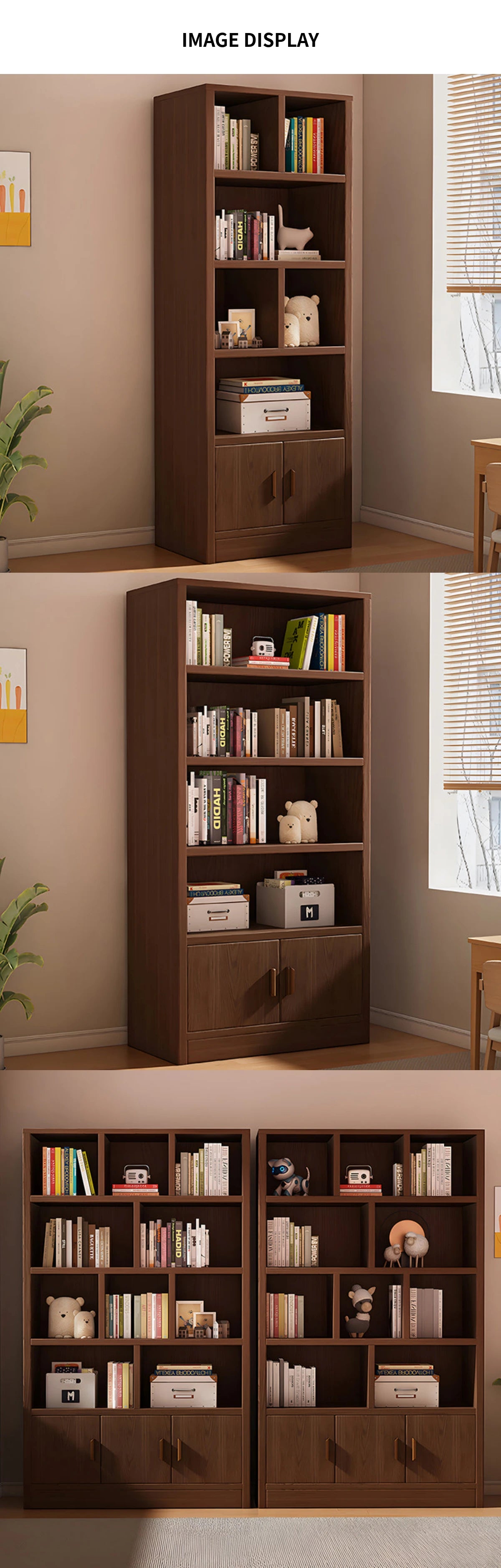 File Cabinet 71-79 in Tall with Solid Wood for Office — Detail image 12