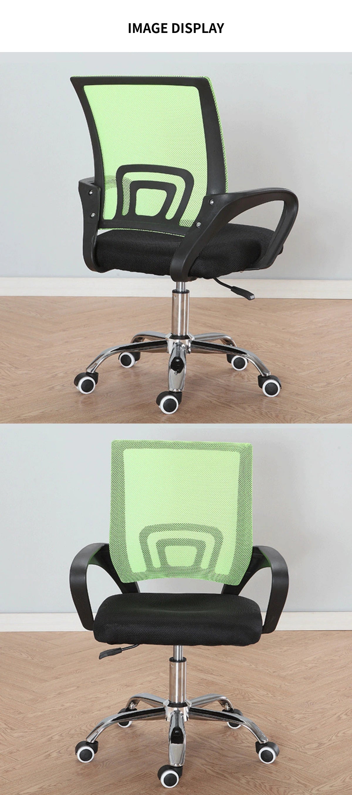 Mesh Ergonomic Office Chair with Swivel, Breathable Mesh & Lumbar Support for Home Office — Detail image 8