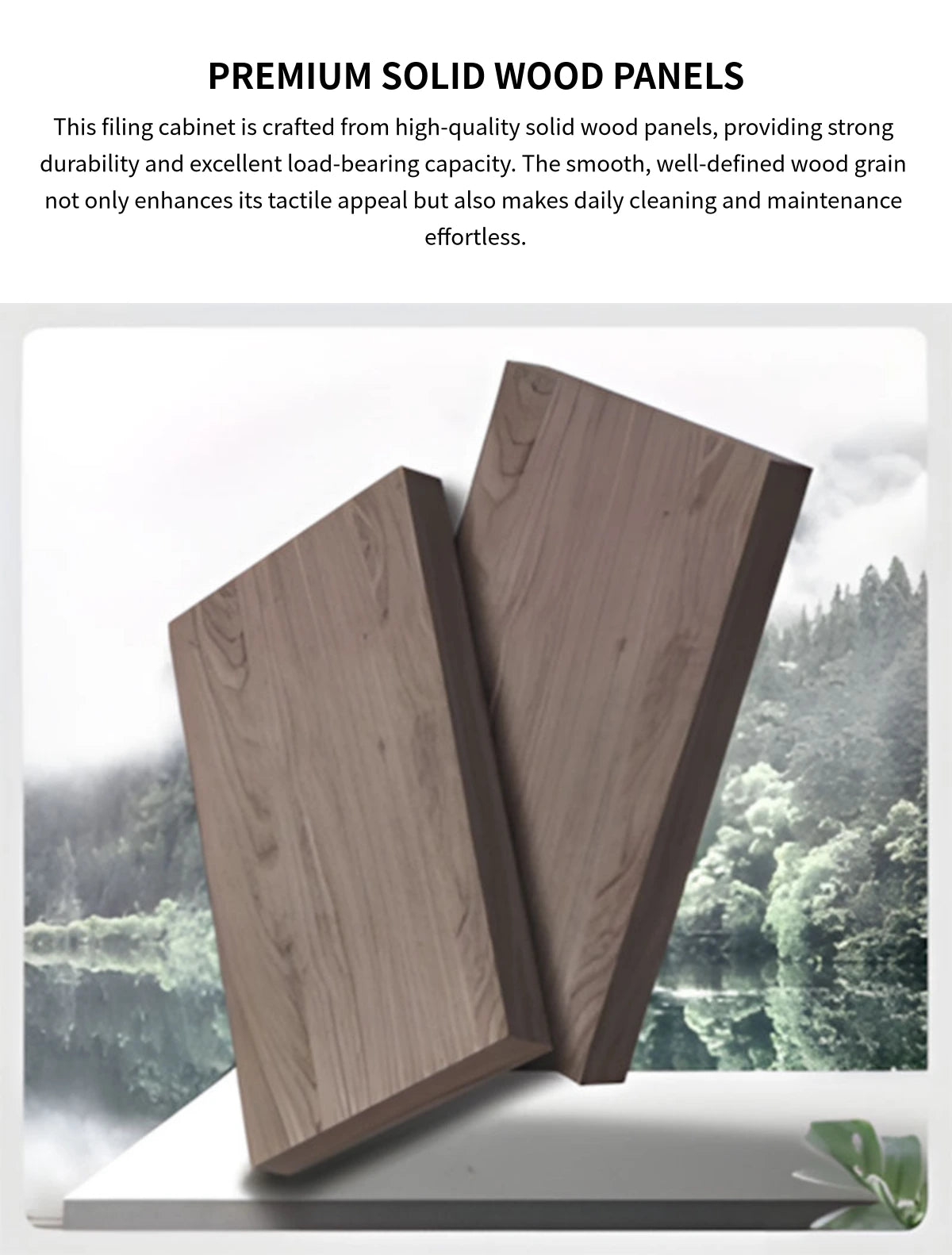File Cabinet 79 in Tall with Solid Wood for Office — Detail image 2