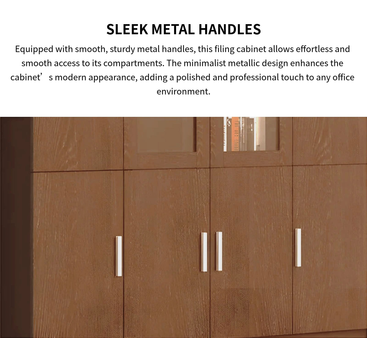File Cabinet 79 in Tall with Solid Wood for Office — Detail image 3